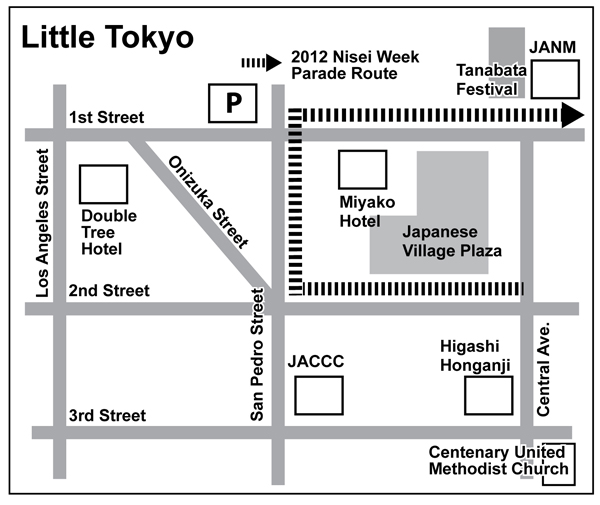 Nisei Week parade route map