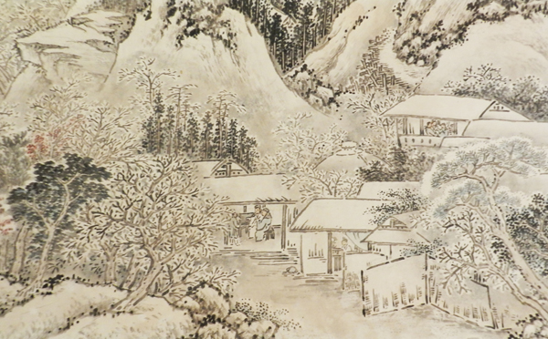 Ikegami Shuho (1874 -1944): Landscape after Shen Zhou’s (1427 – 1509) “Clearing after Snow over Rivers and Mountains,” (Detail). 1925. (Courtesy of USC Pacific Asia Museum)